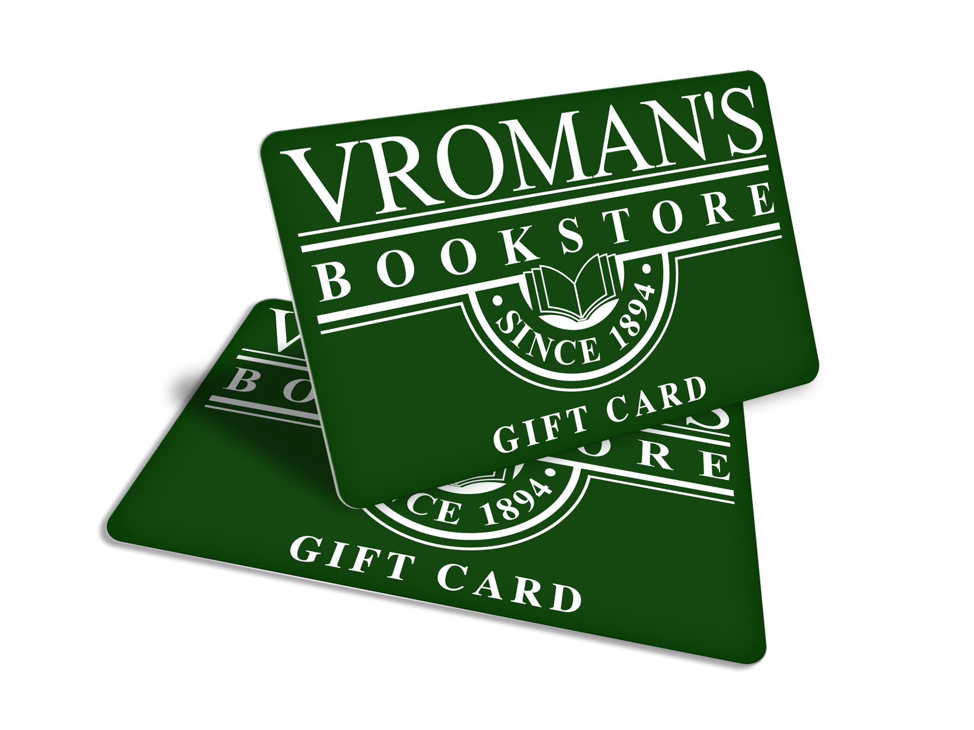 Photo of Vroman's Gift Card: Green with white Vroman's Logo